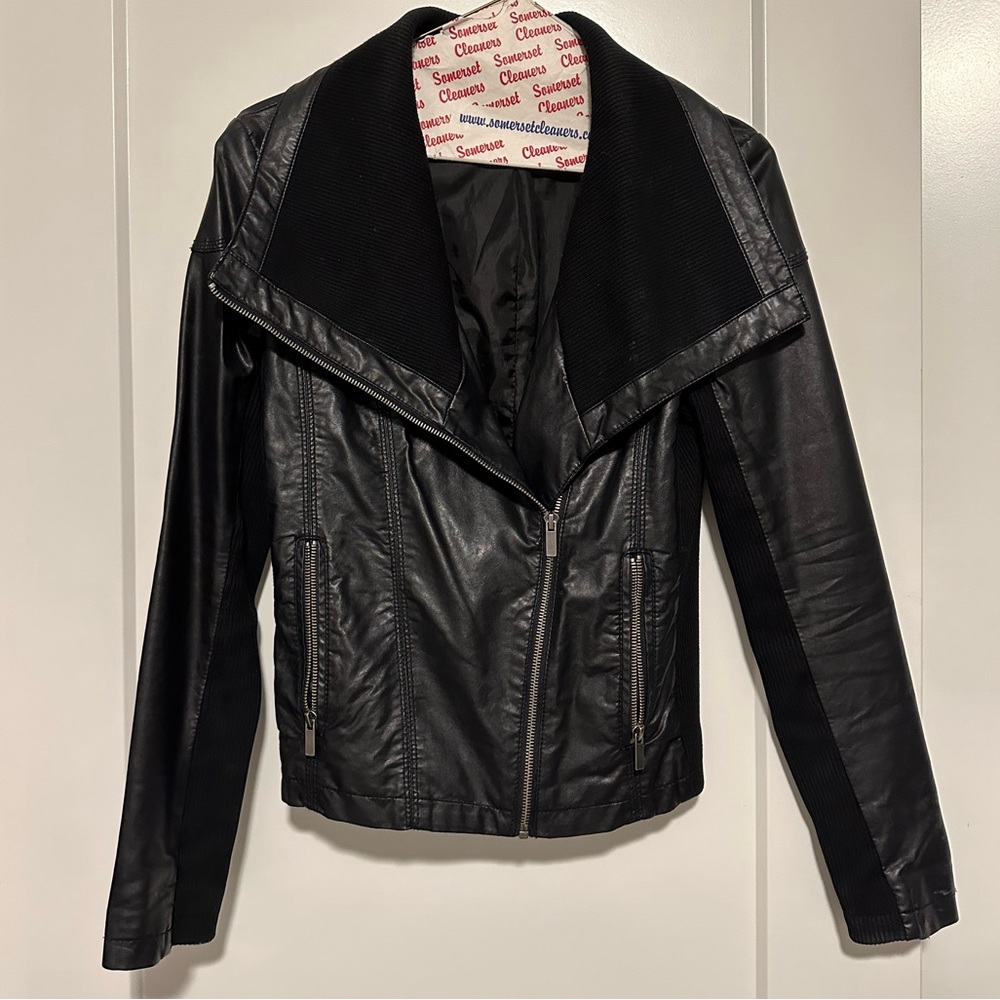 Love Token Faux Leather Jacket